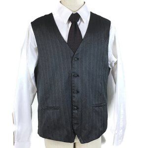 Nicole Miller Men Silk Vest Size XL Gray